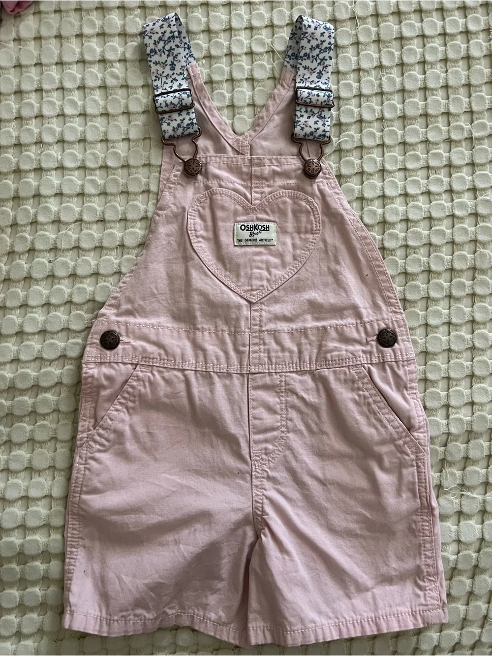 OshKosh B'gosh Pink Heart Overalls Shortalls for Kids